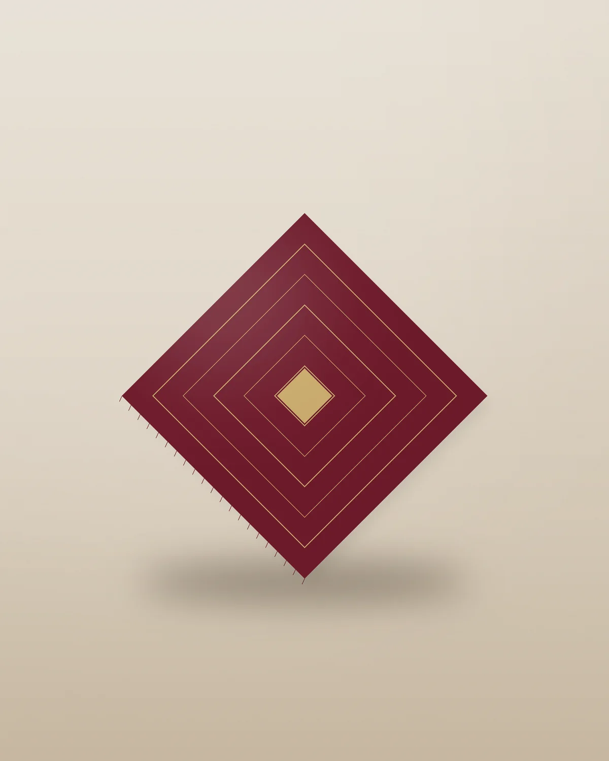 Nakshi Silk Square Scarf in Maroon