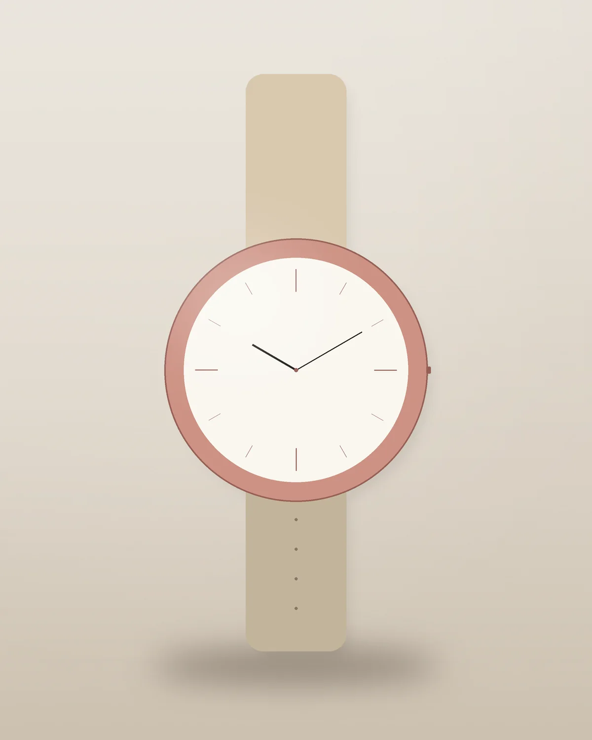 Rose Petite Ladies Watch in Beige