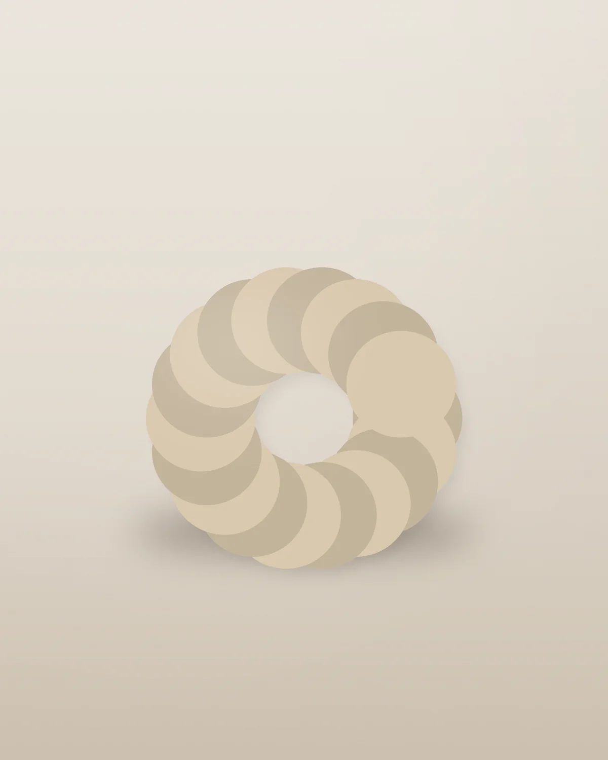 Satin Scrunchie Set of 3 in Beige