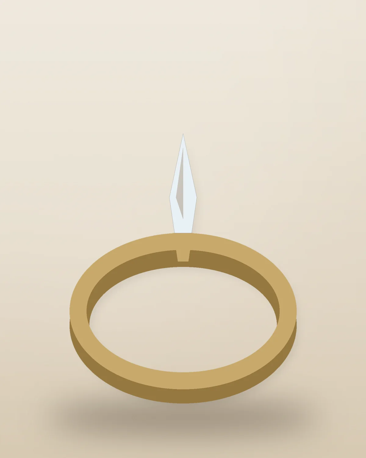 Solitaire Cocktail Ring — detail