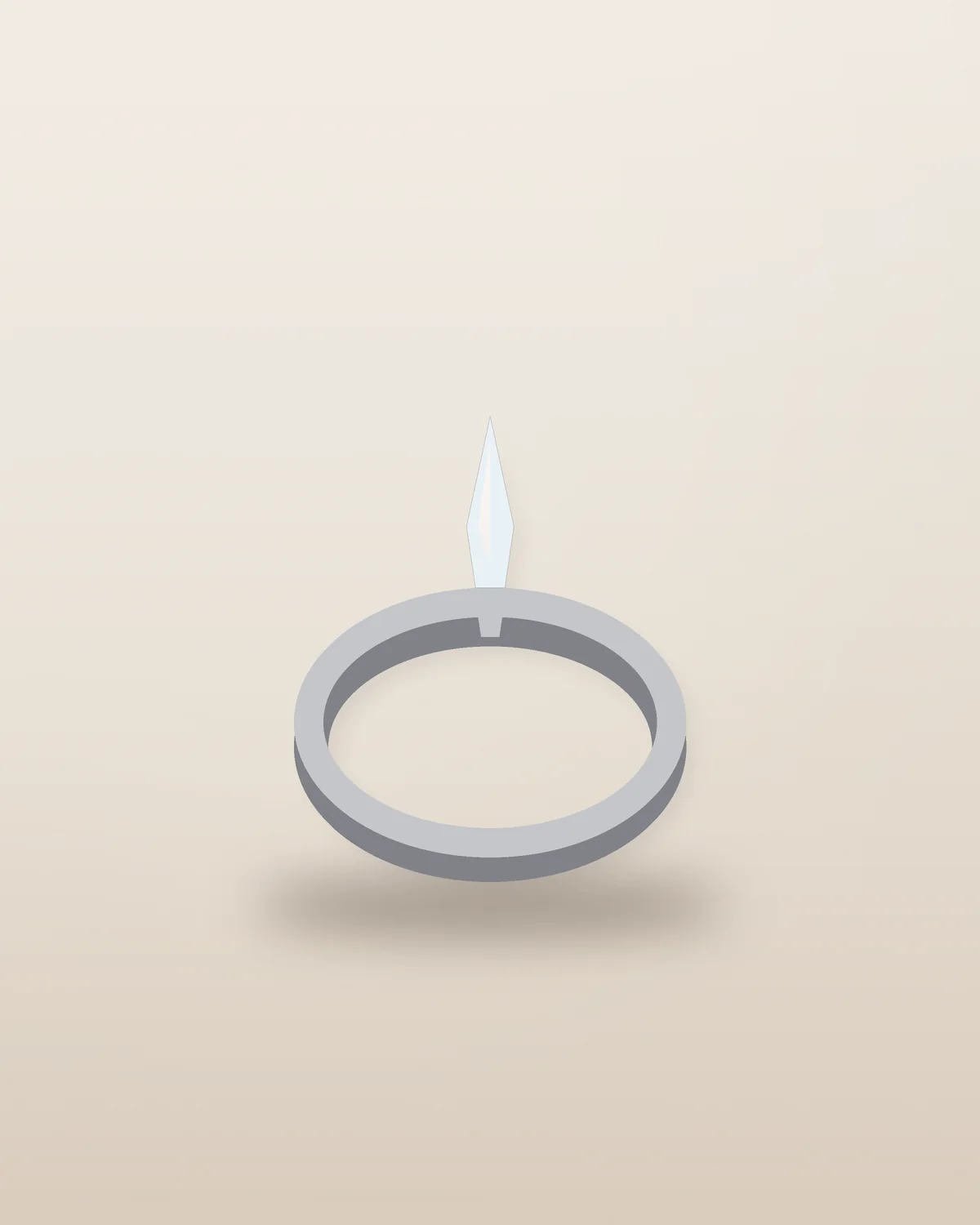 Solitaire Cocktail Ring in Silver